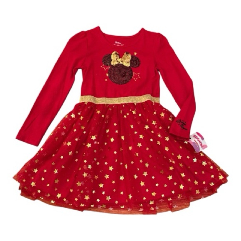 Disney Red Minnie Mouse Sequins Tulle Dress
